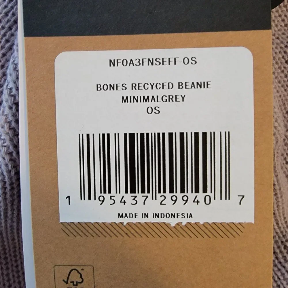 The North Face Bones Recycled Beanie Minimal Grey Size OS